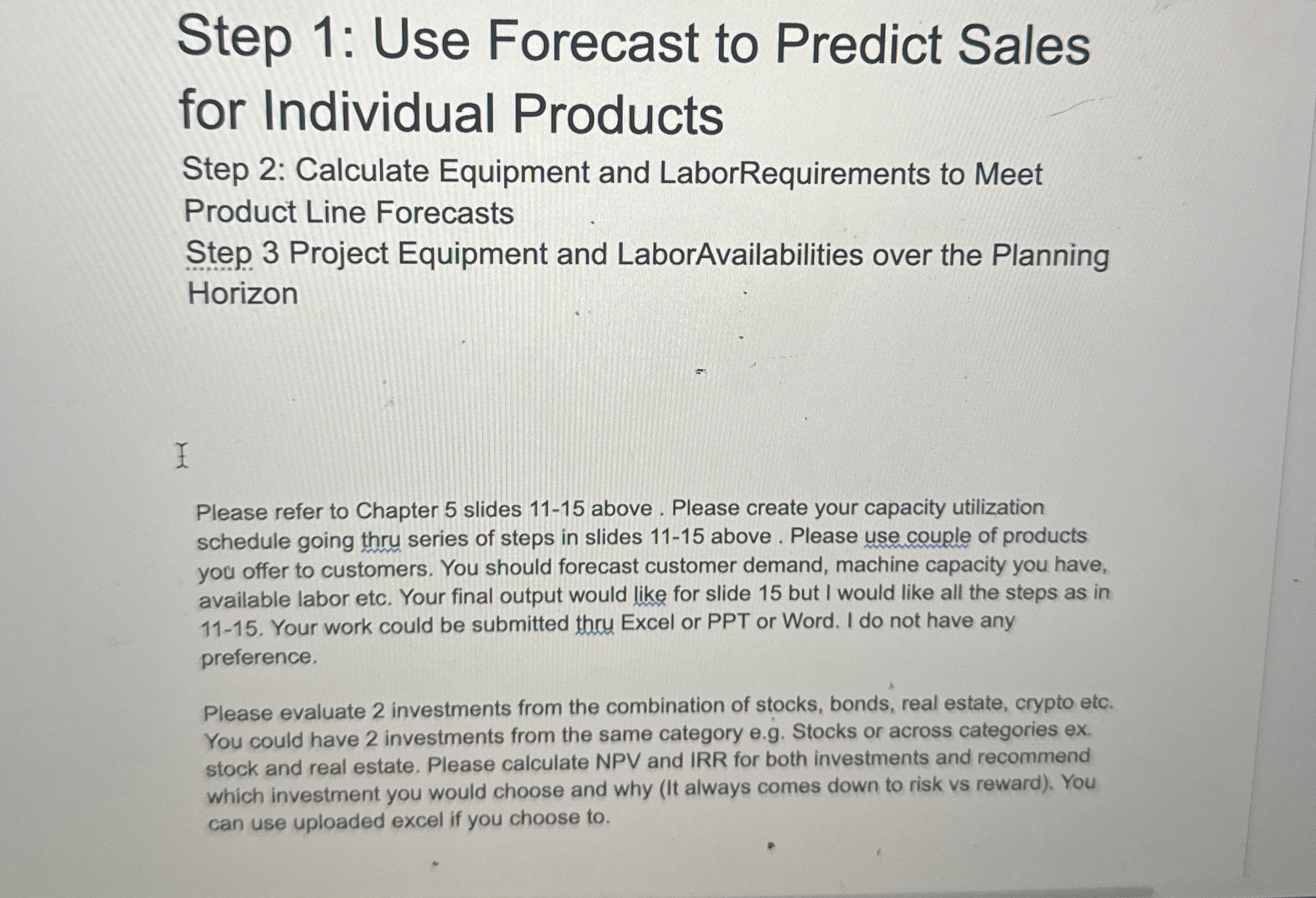  Step 1: Use Forecast to Predict Sales for Individual Products Step