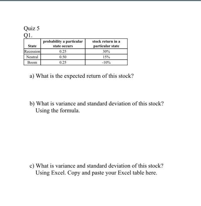  Please answer each part, and for the excel part, please use