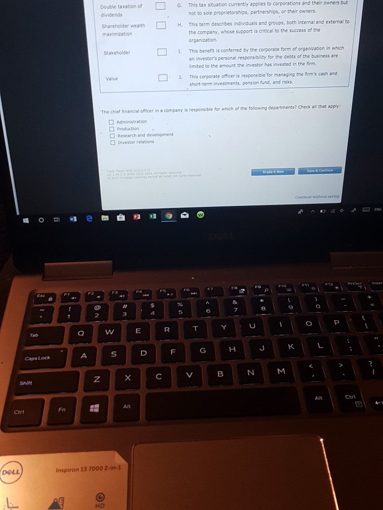 the right. Read each description carefully and type the letter of the