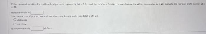 please answer all 3 if the demand function for math sell help