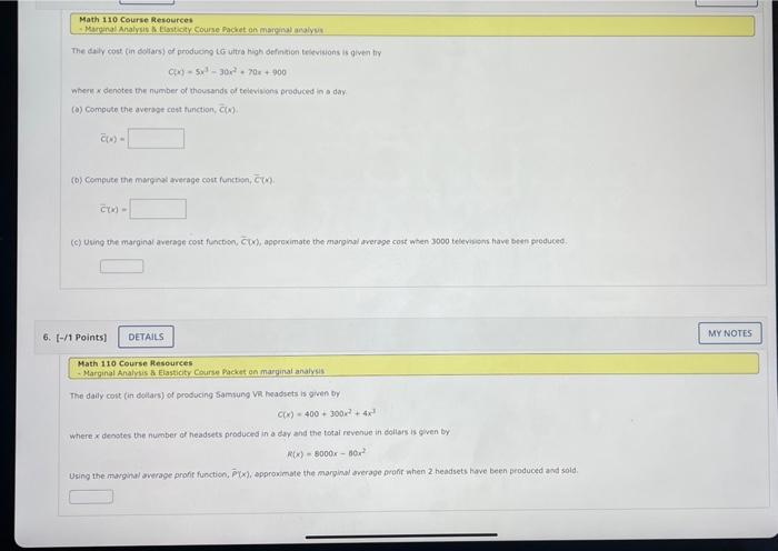 videos is given by 60 - 0.5%, and the total cost function