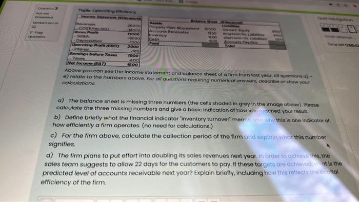  please answer the multiple choice please answer with calculations Above you