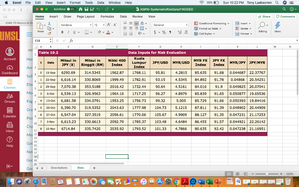 analysis. Provide a sample of your results for the 1st, 5th and
