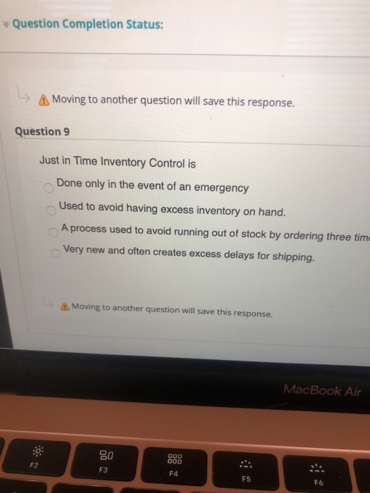  Question Completion Status: -> A Moving to another question will save