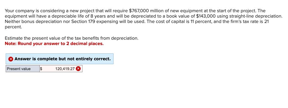 Your company is considering a new project that will require \\(