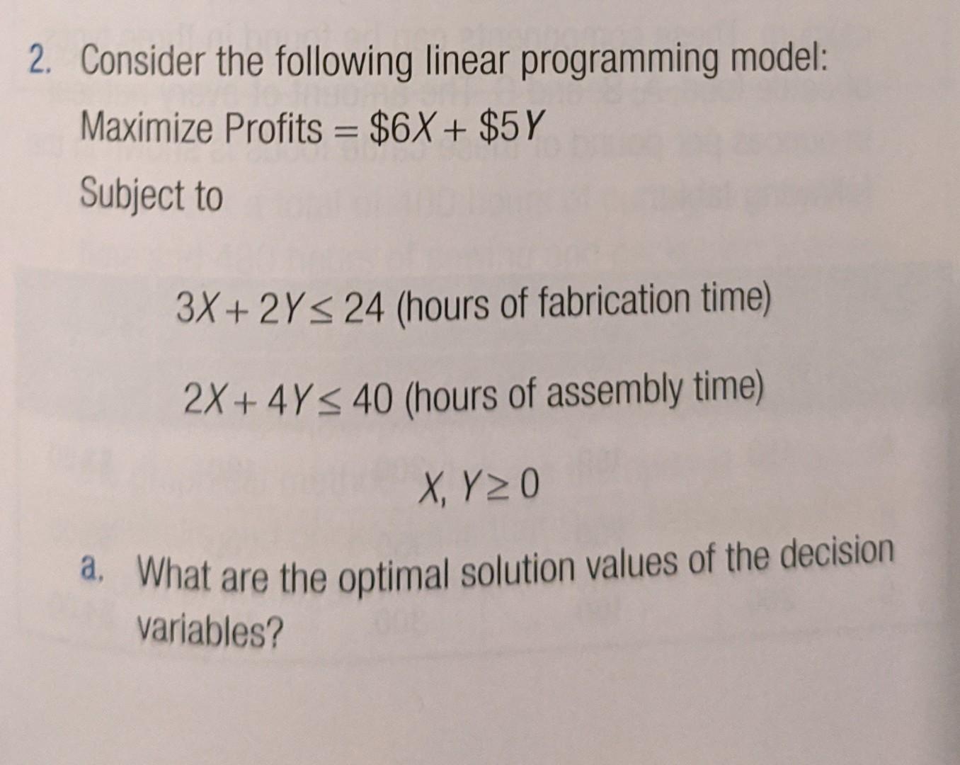 linear programming problem using the graphical method: Maximize Profits = $8S +