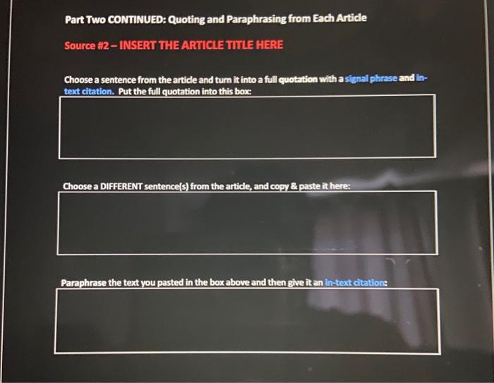 need for the Analytical Report coming in this half of the term