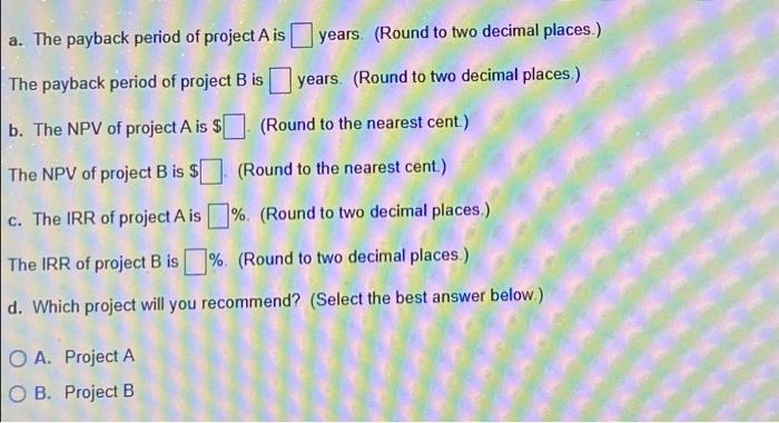 of equal risk, are altematives lor expanding Rosa Cormpany's capachy. The firm's