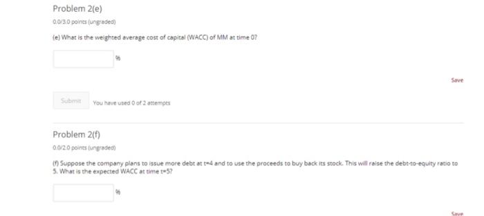  Problem 2(e) 0.0/3.0 points (ungraded (e) What is the weighted average