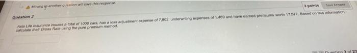 Life Insurance insures a total of 1000 cars, has a loss adjustment