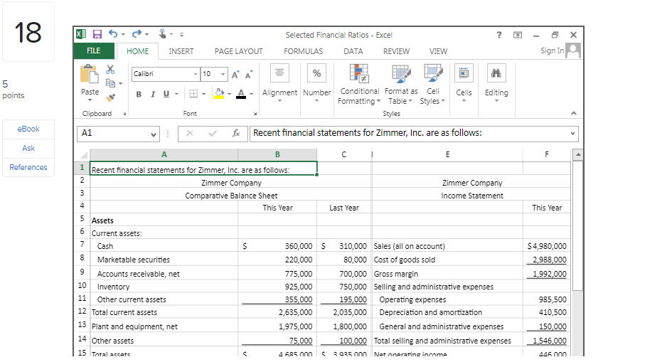 i Saved 18 1. Compute and interpret financial ratios that managers use