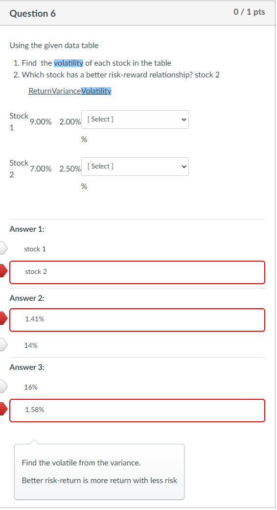 Please explian this question Question 6 0 / 1 pts Using