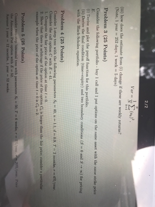  2/2 (ii) how does the estimate from (G) change if these