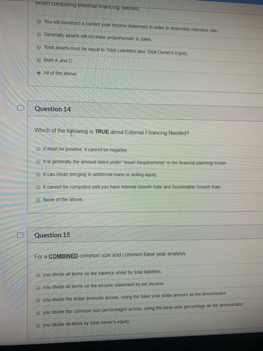  vercompuung externa inancing needeu, You will construct a current year income