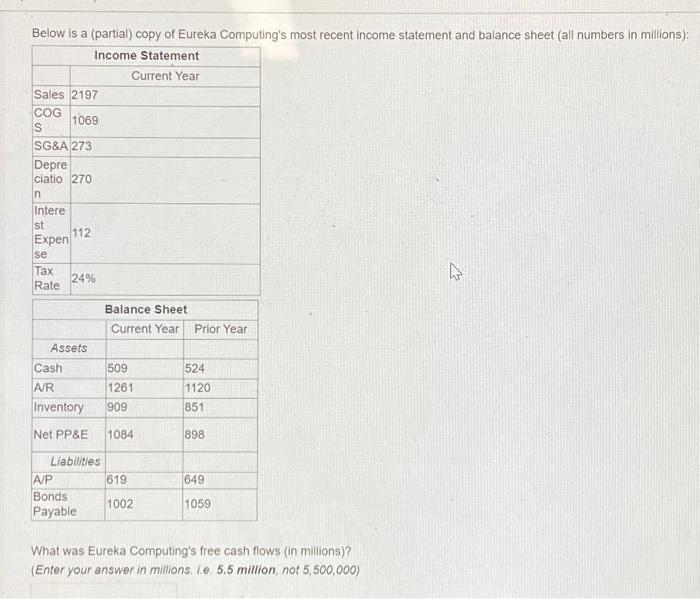  Below is a (partial) copy of Eureka Computing's most recent income