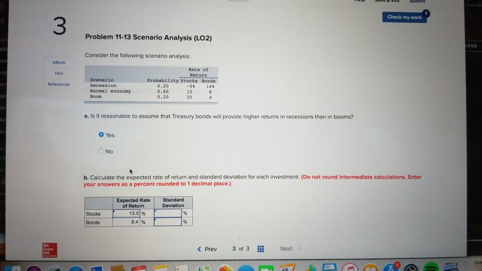 Submit Meek Mi 57 Check my work 3 Problem 11-13 Scenario