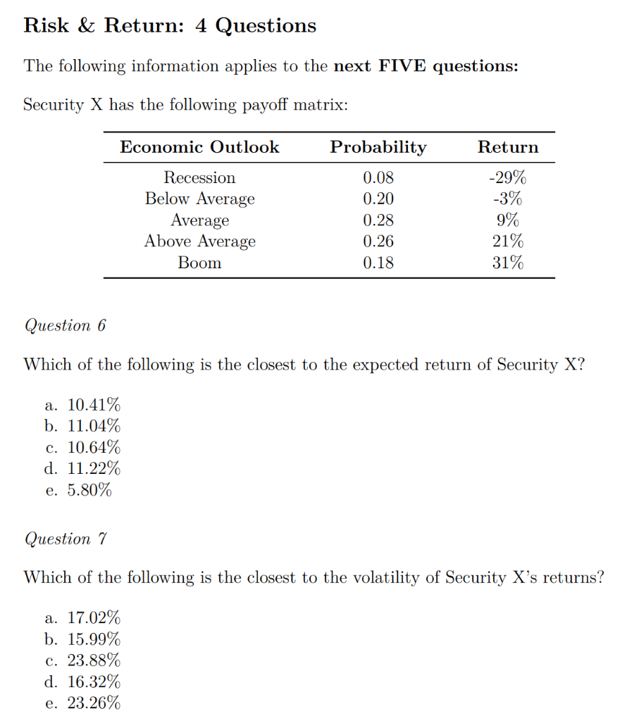 Please show the answer and working for question 7. Answer for