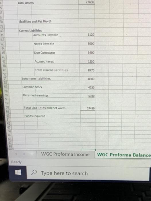 Excel chart for each (growth rate in sales and cost of goods
