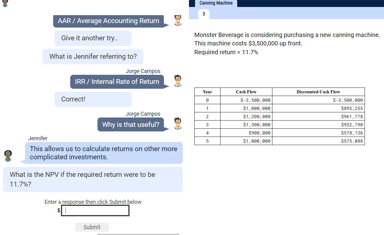  Monster Beverage is considering purchasing a new canning machine. This machine