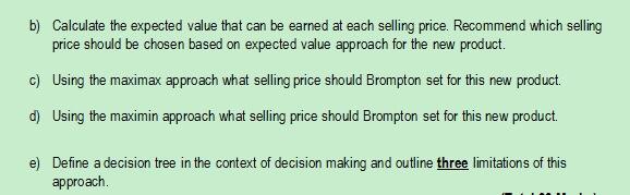 evaluating the introduction of a new product. There are several versions of