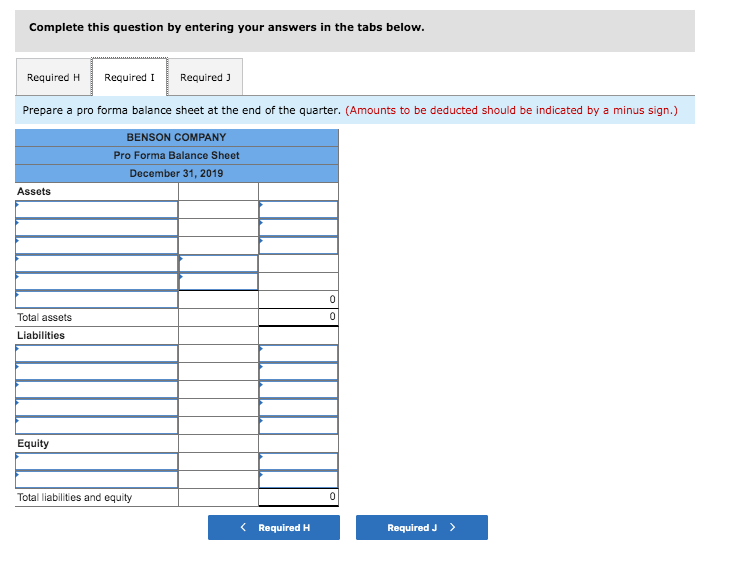 of 2 The following information applies to the questions displayed below.) Benson