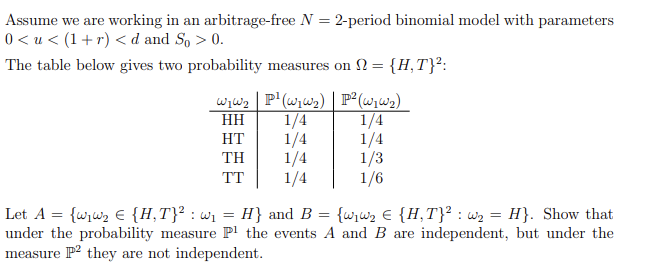  Solve this question finance/probabiillity 