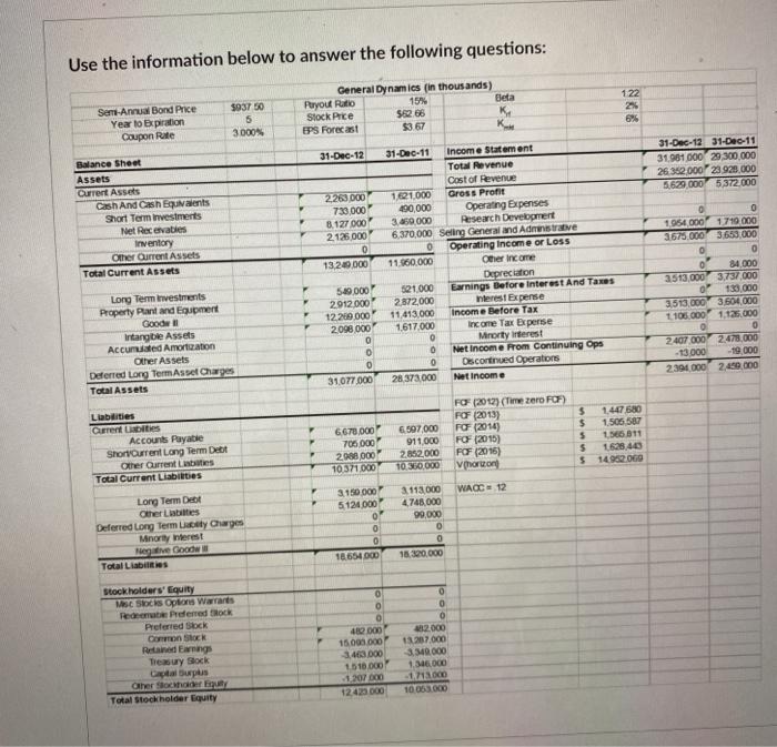  how to solve each one step by step Use the information