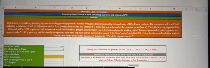 please answer all empty cells c14-c21 O 1 D Dietariat Cafe Aias