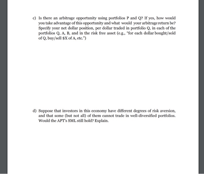 with factors A and B, to find the fair expected return on