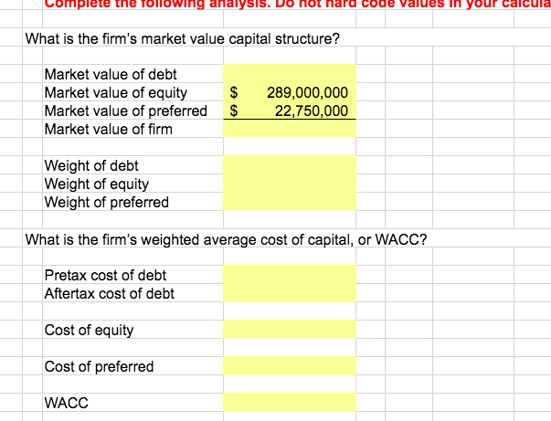 market value debt. it keep saying i have the wrong answer :(