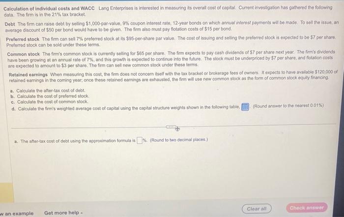 The firm's common stock is currently selling for $65 per share. The
