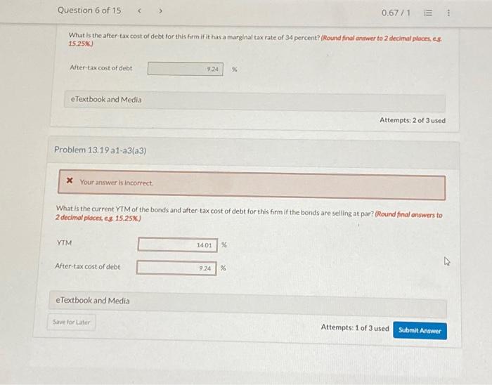 of debt for this firm if it has a marginal tax rate