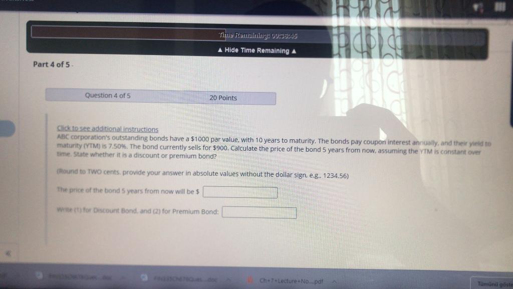  Time Remaining: 00:35:45 A Hide Time Remaining A Part 4 of