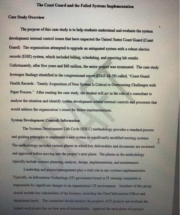  This case study is about a severely failed systems implementation by