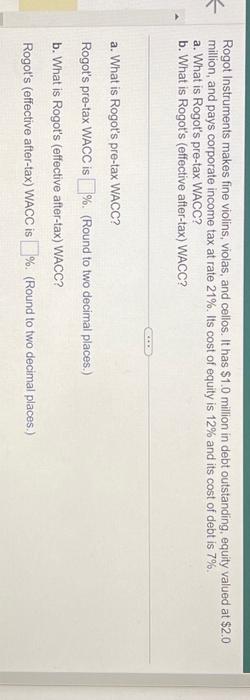  Rogot Instruments makes fine violins, violas, and cellos. It has $1.0