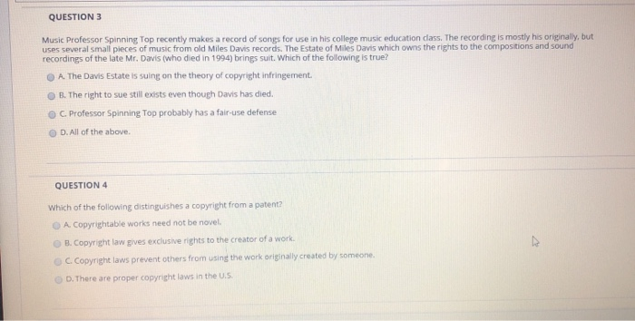 finance help with #3 & 4 thank you QUESTION 3 Music Professor