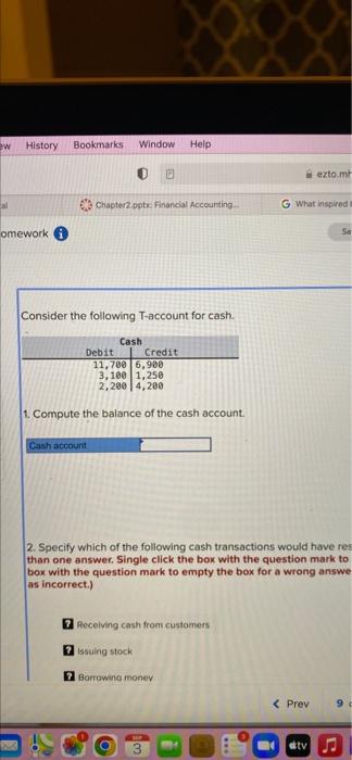  ew History Bookmarks Window Help al omework i 0 Consider the