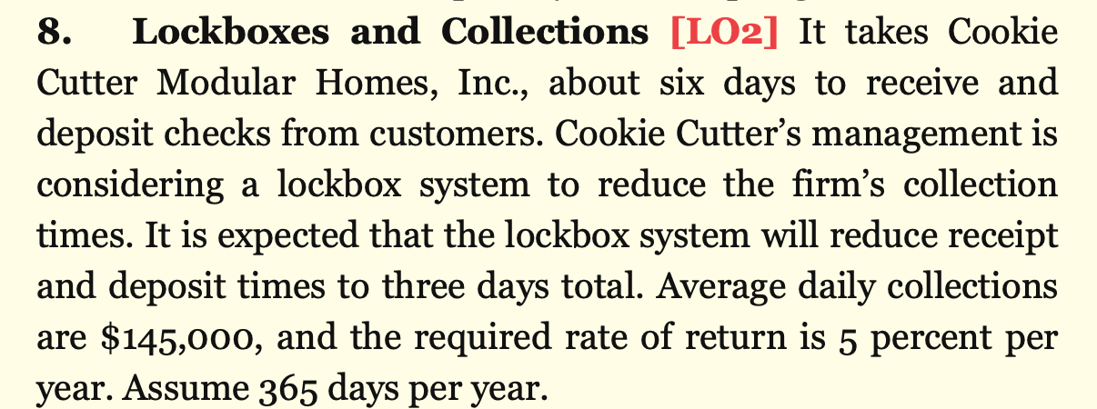  8. Lockboxes and Collections [LO2] It takes Cookie Cutter Modular Homes,