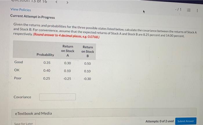 softens, as predicted, the return will be 10 percent, while the return
