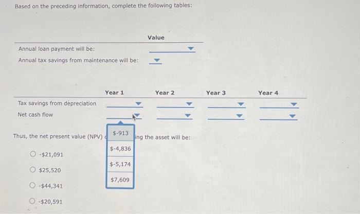 annust maintenance expense for the equipment is expected to be $304. -