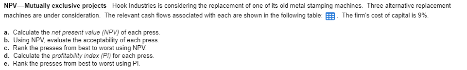 Year (t) Cash inflows (CFJ $11,500 $14,100 $16,400 $17,900 $19,700 $25,500 $18,100