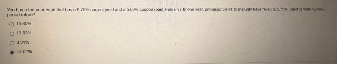 and B. The risk-free rate over the period was 6%, and the