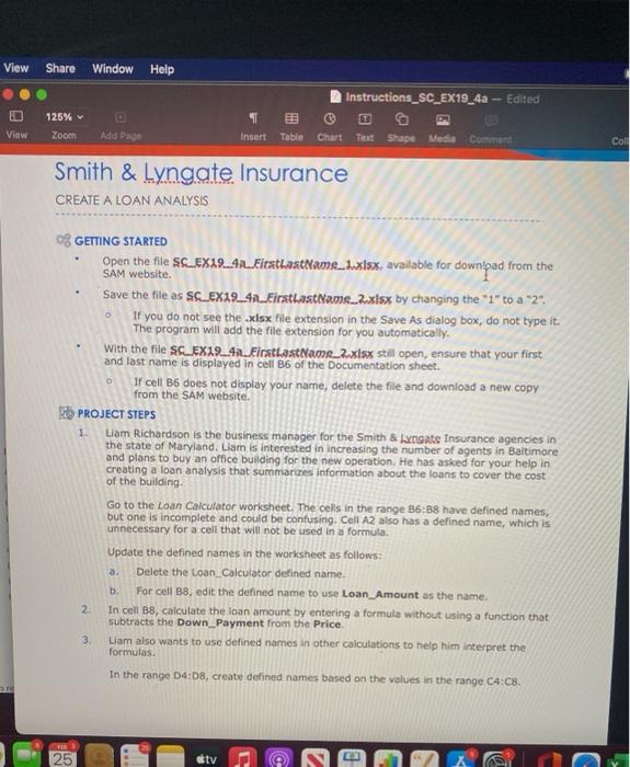  View Share Window Help Instructions_SC_EX19_4a - Edited 125% Zoom View Add