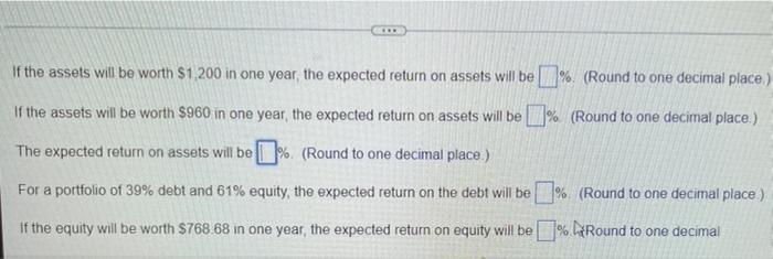 has the following market value balance sheet Assets $1,050 Liabilities & Equity