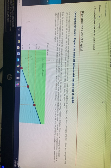  Back to s et Altempts Score 2 1. Exploring Finance: Risk