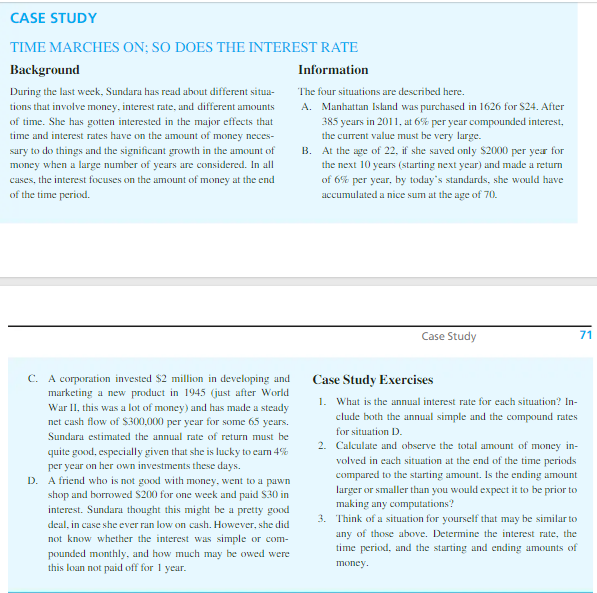  step by step answer please CASE STUDY TIME MARCHES ON; SO