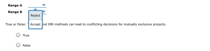 Identify the range of costs of capital that a firm would use