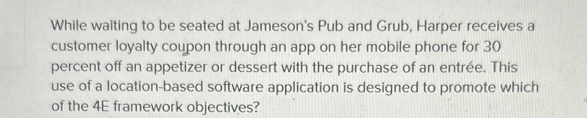  While waiting to be seated at Jameson's Pub and Grub, Harper