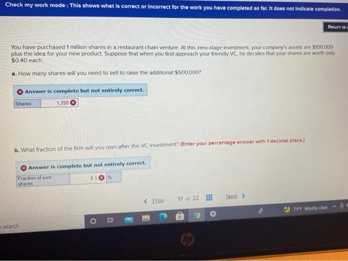  Check my work mode: This shows what is correct or incorrect