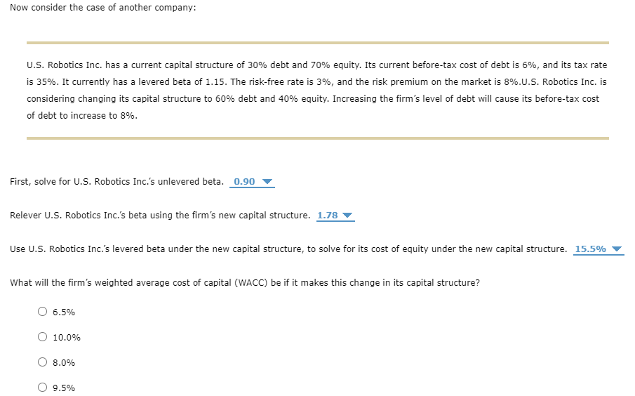 of 35% debt and 65% equity. However, Globex Corp.'s CFO has suggested